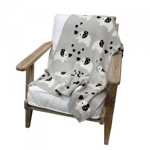 For the Love of Elephants Cotton Nursery / Lounge / Bed Throw