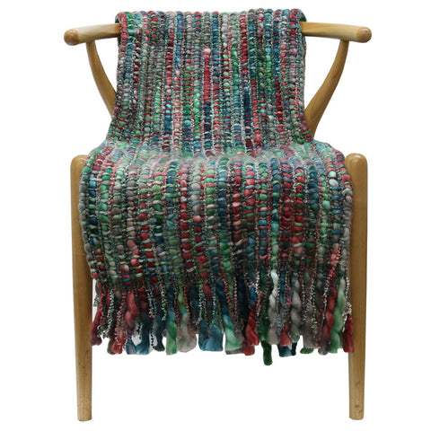 Mermaid Green Acrylic Cable Lounge / Bed Throw