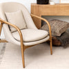 Sedona Natural Linen & Oak Frame Modern Occasional Chair / Lounge Armchair