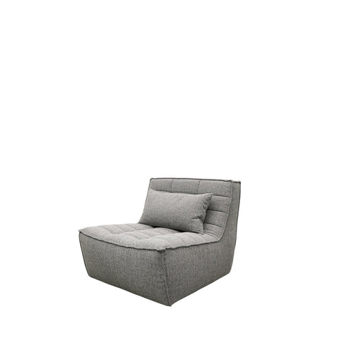 Soho Single Seat Modular Contemporary Sofa Seat - Silver Grey