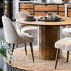 Genoa Wood Dining Chair - Cream Linen