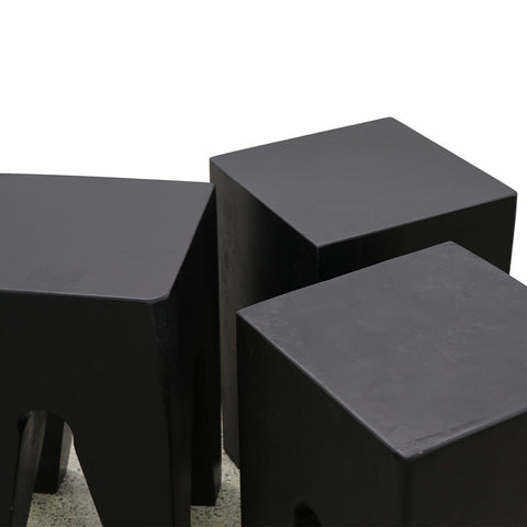 Jami Rustic Suar Wood Side Table - Natural & Modern