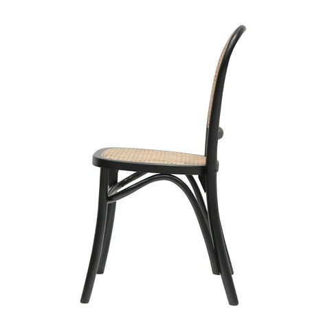 Bentwood Café Artistic Rattan Black Dining Chair