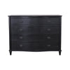 French Commode / Bedside Table Four Drawer Shabby Chic Rustic Black Wood