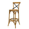 Barstool Bentwood Artistic Natural Oak & Rattan Crossback Bar Stool