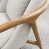 Sedona Natural Linen & Oak Frame Modern Occasional Chair / Lounge Armchair