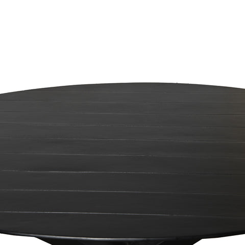 Bondi Black Mango Wood Round Dining Table - Modern Chic