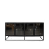 Carson Industrial Chic Metal & Glass Entertainment Unit / Display Cabinet / Sideboard