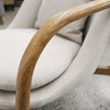 Sedona Natural Linen & Oak Frame Modern Occasional Chair / Lounge Armchair
