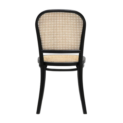 Bentwood Café Artistic Rattan Black Dining Chair