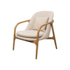 Sedona Natural Linen & Oak Frame Modern Occasional Chair / Lounge Armchair