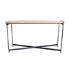 Richmond Light Oak & Iron Geometric Console Table
