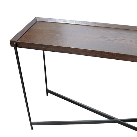 Richmond Oak & Iron Geometric Console Table