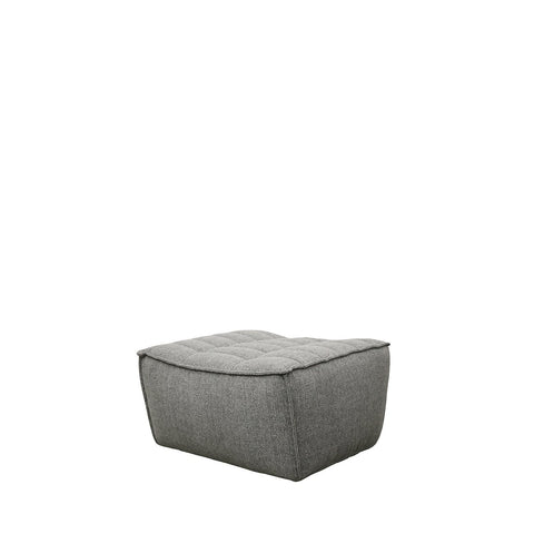 Soho Modular Contemporary Ottoman - Silver Grey