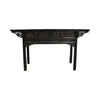 Antique Style Black Canton Console Table Cypress Wood