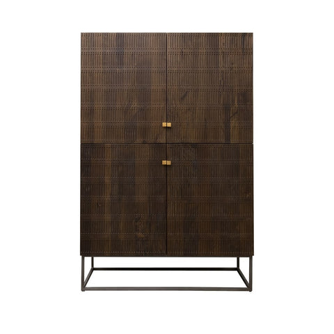 Felix Carved 4 Door Sideboard Cabinet / Cupboard Modern Chic