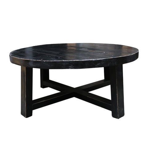Russell Recycled Pine Country Black Coffee Table