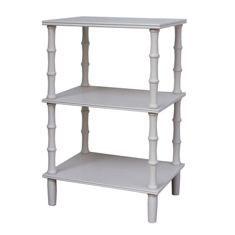 Cyrus Three Tier Bedside Table / Side Table / Shelf In Pearl White - French Country Chic