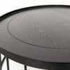 Reid Black Oak & Metal Chic Coffee Table - Geometric Modern