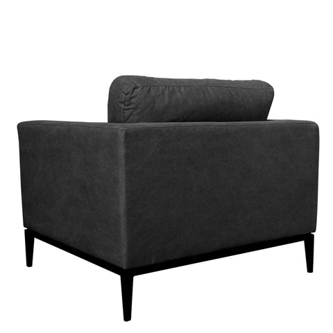 Tyson Comfortably Luxurious Modern Armchair Relaxed Black Colour