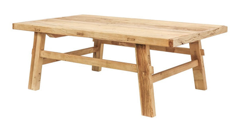 Farmhouse Reclaimed Elm Parq Coffee Table - Handcrafted Chic