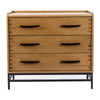 Carlton Three Drawer Commode Chic Oak Wood & Iron