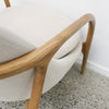 Sedona Natural Linen & Oak Frame Modern Occasional Chair / Lounge Armchair