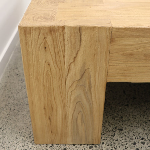 Rustic Reclaimed Elm Wood “Olma” Interior Design Coffee Table