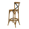 Barstool Bentwood Artistic Natural Oak & Rattan Crossback Bar Stool