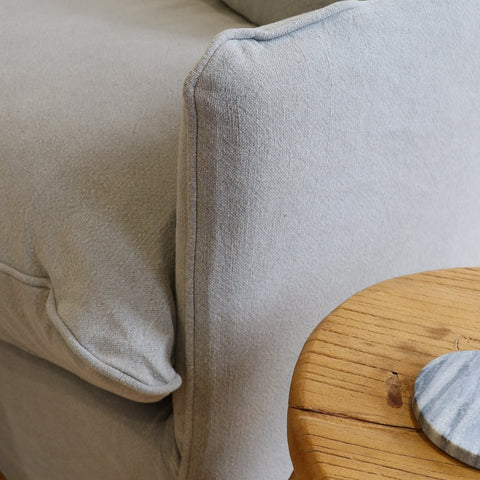 Lotus Luxurious Modern Slipcover Sofa / Lounge Armchair Cement Colour