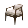 Newport Modern Fabric & Rattan Armchair / Occasional Chair - Natural