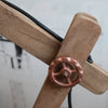 Architectural Steel Cog & Rustic Wood Liverpool Table Lamp Light