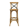 Barstool Bentwood Artistic Natural Oak & Rattan Crossback Bar Stool