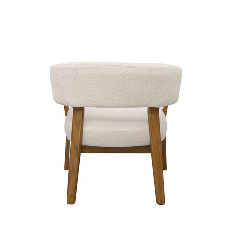 Tulsa Cream Boucle Modern Occasional Lounge Armchair