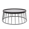 Reid Black Oak & Metal Chic Coffee Table - Geometric Modern