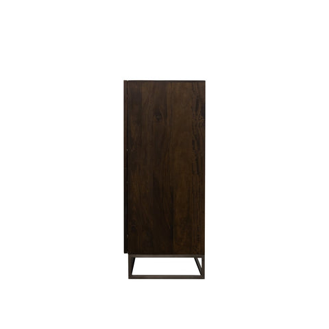 Felix Carved 4 Door Sideboard Cabinet / Cupboard Modern Chic (Smaller)
