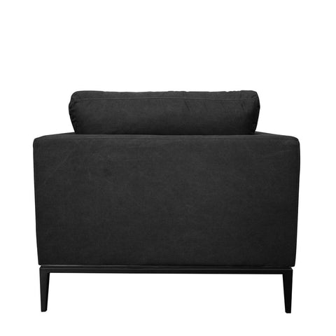 Tyson Comfortably Luxurious Modern Armchair Relaxed Black Colour