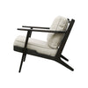 Juno Fabric Armchair Luxury Black Oak & Natural Linen