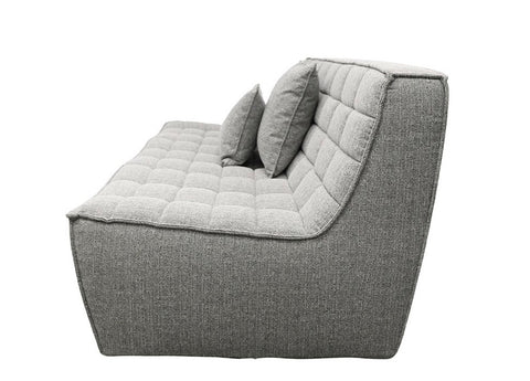 Soho Three Seater Modular Contemporary Sofa - Silver Grey