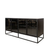 Carson Industrial Chic Metal & Glass Entertainment Unit / Display Cabinet / Sideboard