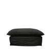 Lotus Luxurious Modern Slipcover Sofa / Lounge Ottoman Black Colour