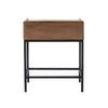 Carlton Bedside Table / Side Table Single Drawer Chic Oak Wood & Iron