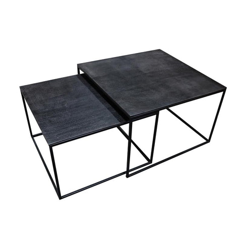 Tonto Modern Nesting Coffee Table Set - Black