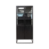 Carson Industrial Chic Metal & Glass Display Cabinet Sideboard Shelving Storage Unit