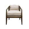 Newport Modern Fabric & Rattan Armchair / Occasional Chair - Natural