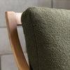 Olive Boucle Fabric Greer Modern Geometric Armchair / Occasional Chair