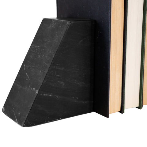 Marble Bookends Decorative Ornaments - Black Marble