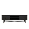 Haywood Black American Ash Wood & Brass Entertainment Unit