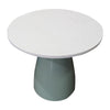 Cavani Side Table - Duck Egg Blue & White Faux Marble