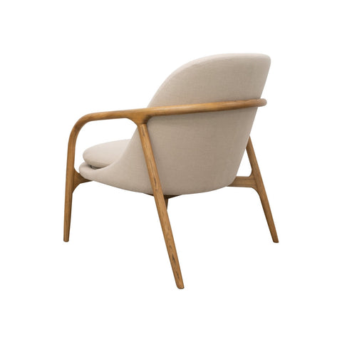 Sedona Natural Linen & Oak Frame Modern Occasional Chair / Lounge Armchair